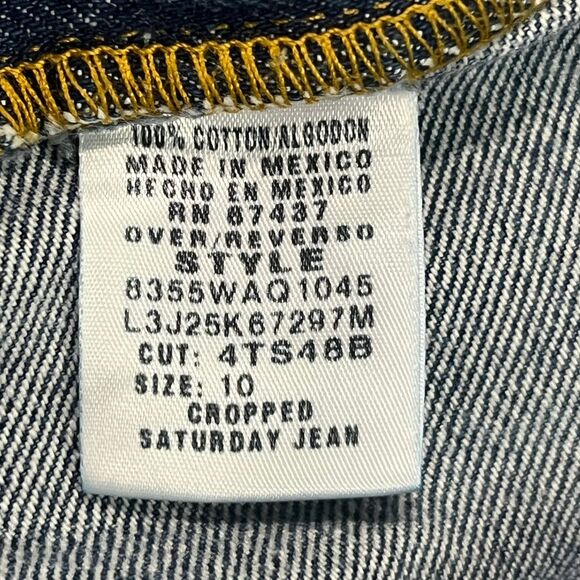 Vintage Polo Jeans Ralph Lauren Womens 10 Heritage Preppy Cropped Saturday Jeans - Picture 10 of 16